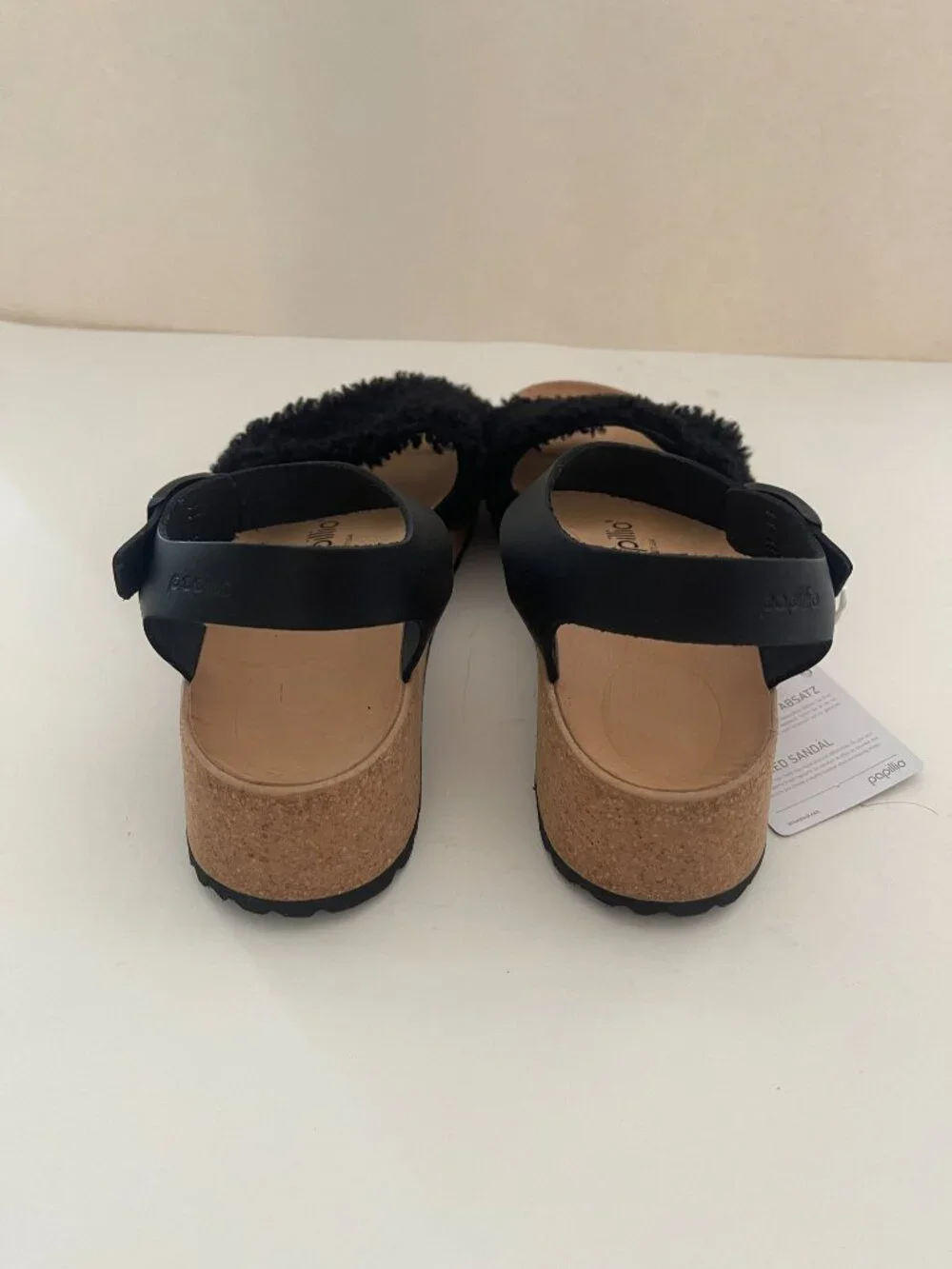 NEW Papillio Glenda Teddy Sandal ~ Black ~ Size 40
